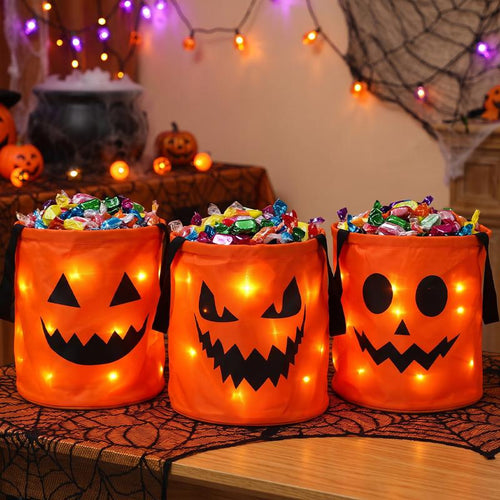 Light up halloween bag