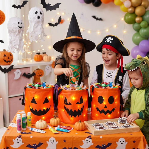 Light up halloween bag