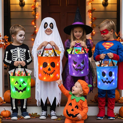 Light up halloween bag